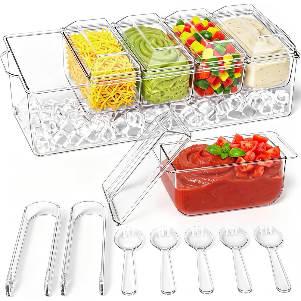 Garnish Tray Set - Taca na przyprawy, chłodzona taca do