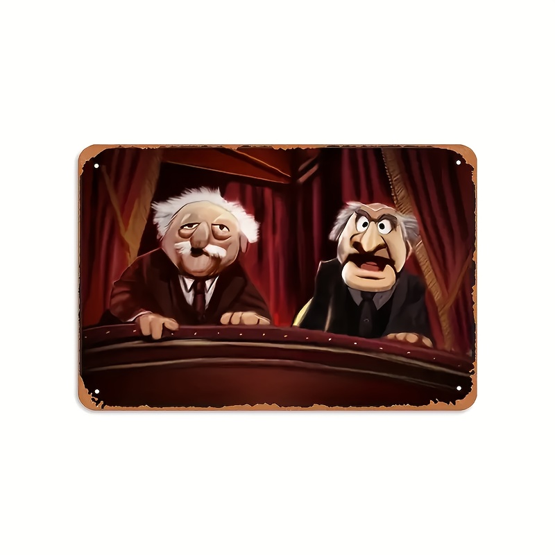 Home Bar And Theater - Statler & Waldorf Vintage Metalowa Dekoracja