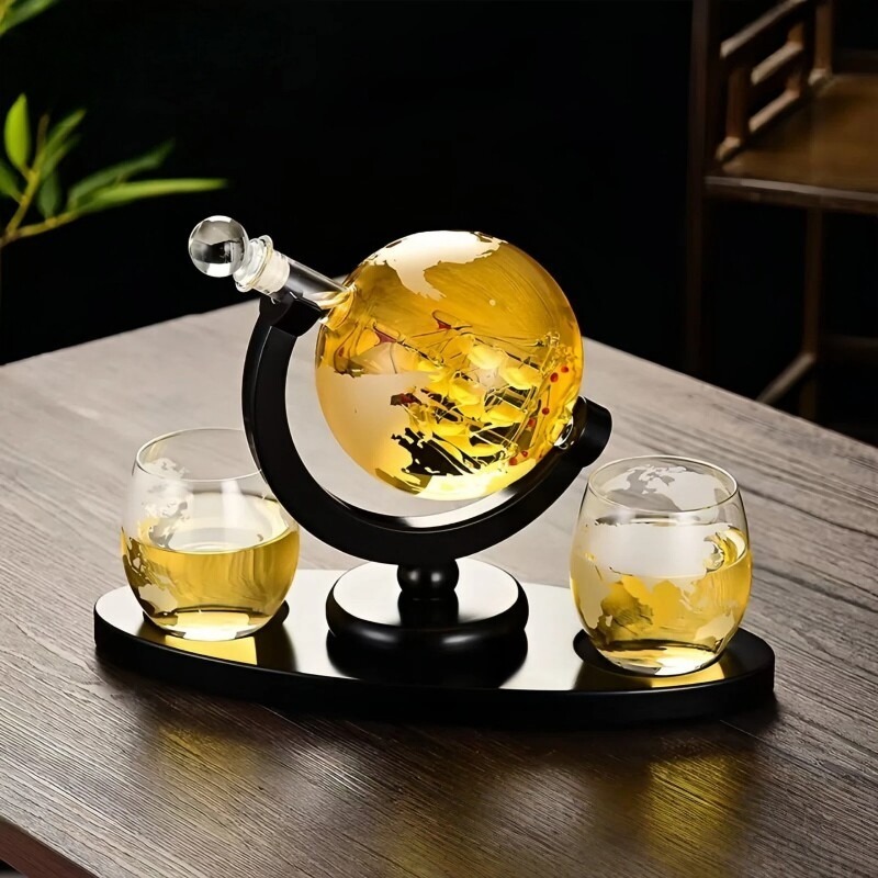 Home Bar Set - Dekoracyjny zestaw karafki do wina w
