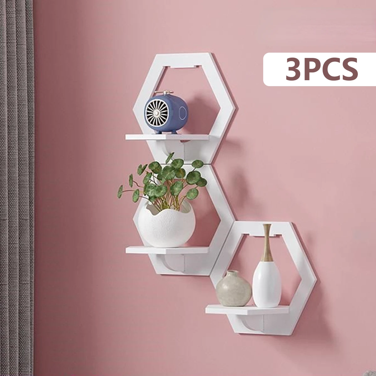 3Pcs Sześciokątna półka ścienn – Home Bar Shelf recenzja i cena