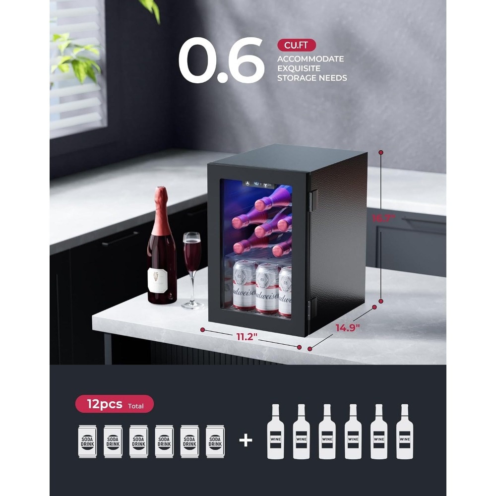 Minilodówka na 24 puszki, chło – Home Bar Shelf recenzja i cena