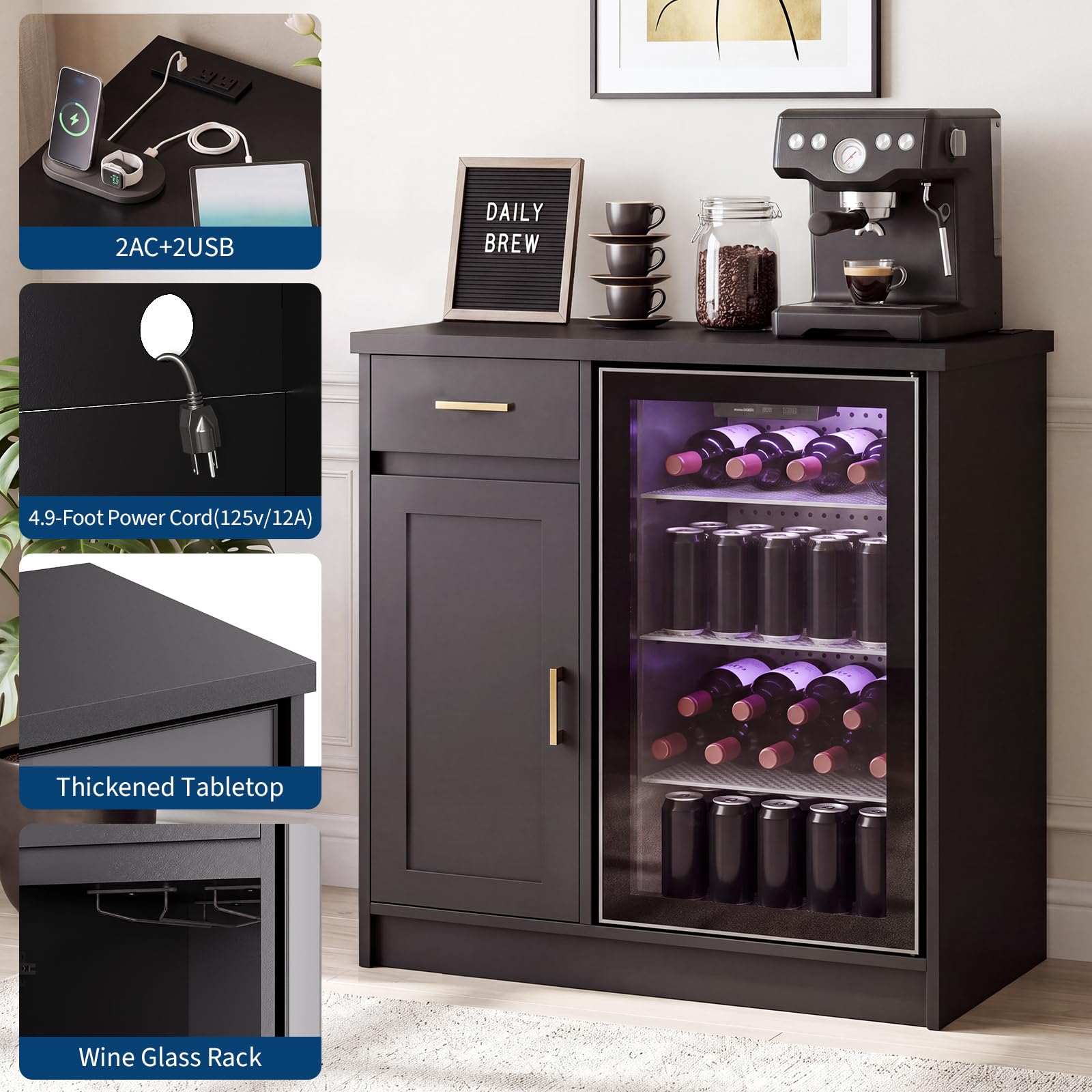 Szafka barowa w stylu farmhous – Home Bar And Fridge recenzja i cena